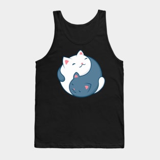 Cat Yin Yang Symbol Cat Lover Gift Tank Top